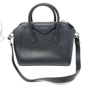 Givenchy Women's Antigona Small Grained Leather Bag Purse Black